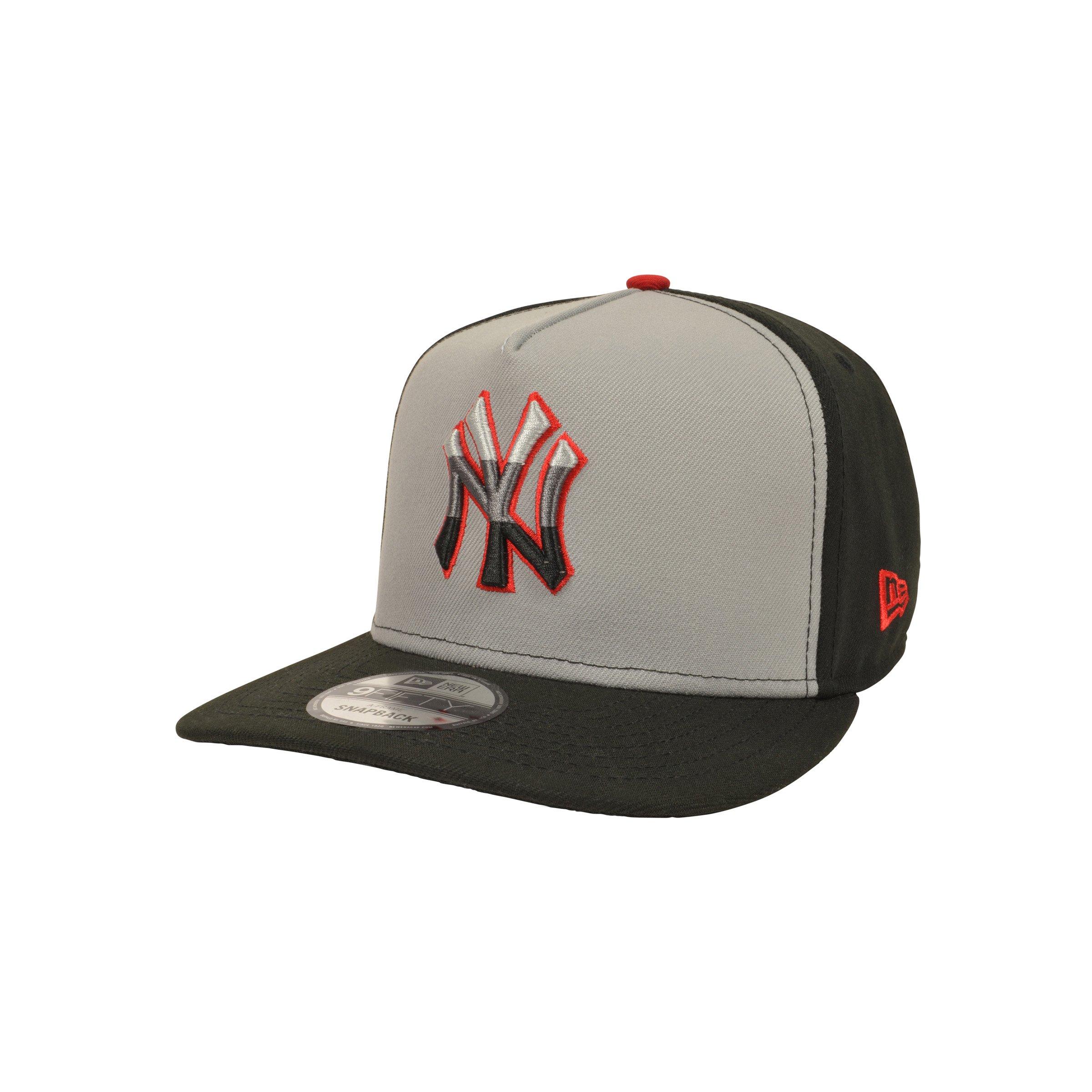 New Era New York Yankees 9FIFTY A-Frame Reverse Slugger 95 Snapback Hat - Black/Grey - BLACK/GREY